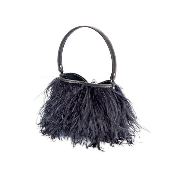 Rarity Handbag,Federhandtasche,Yumi Feather black