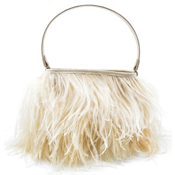 Rarity Handbag,Federhandtasche,Yumi Feather ivory